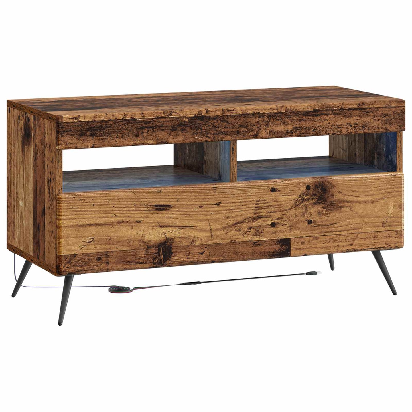 vidaXL 5 Piece LED TV Cabinet Old Wood Engineered Wood
