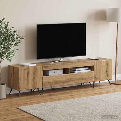 vidaXL LED TV Cabinet BREDA 3 pcs Artisan Oak Engineered Wood