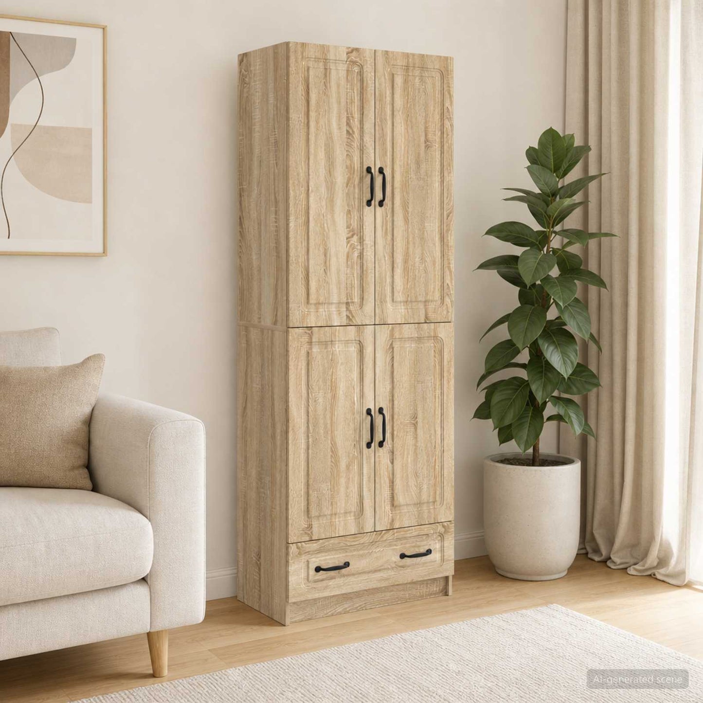 vidaXL Cabinet Set 2 pcs Sonoma Oak Engineered Wood