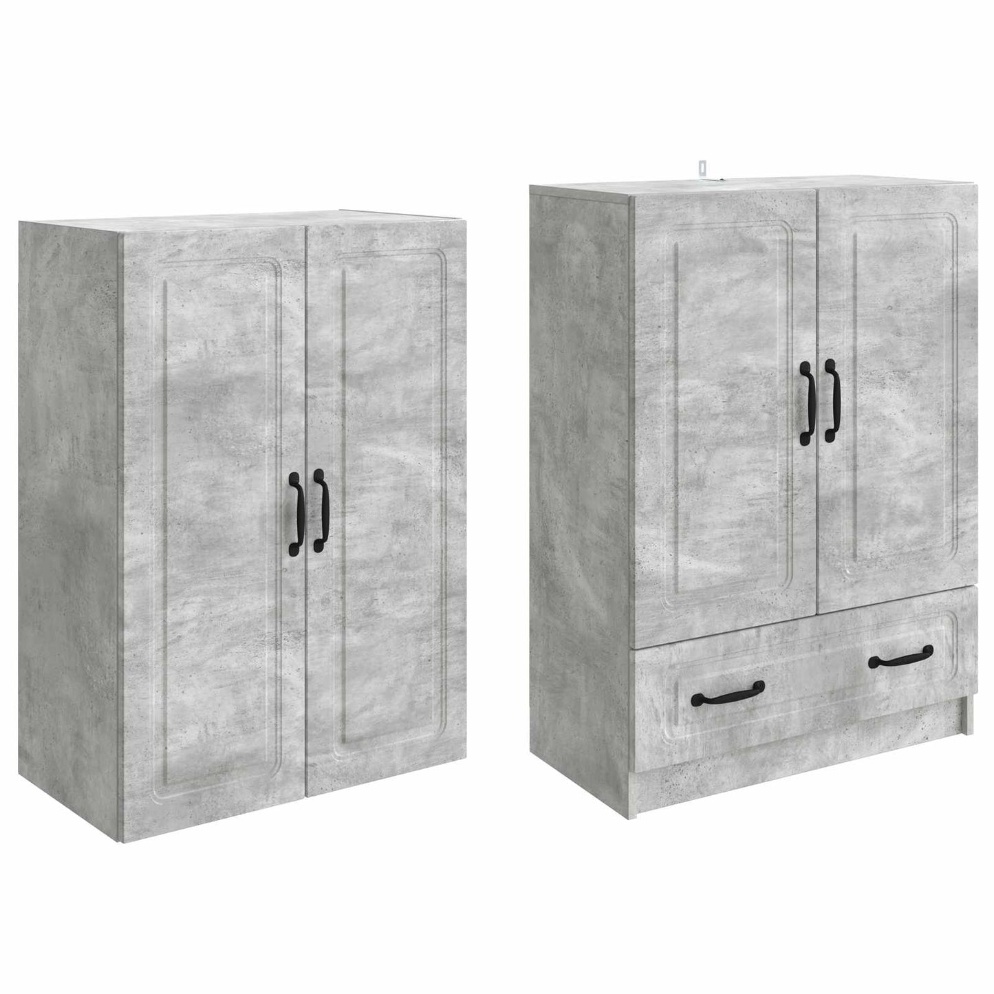 vidaXL Cabinet Set 2 pcs Concrete Grey Engineered Wood