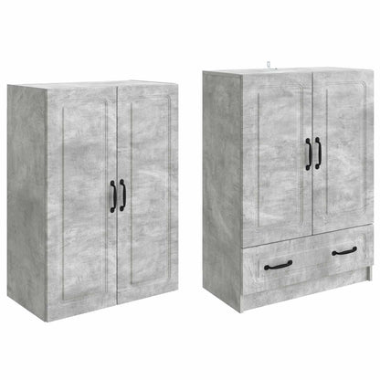 vidaXL Cabinet Set 2 pcs Concrete Grey Engineered Wood