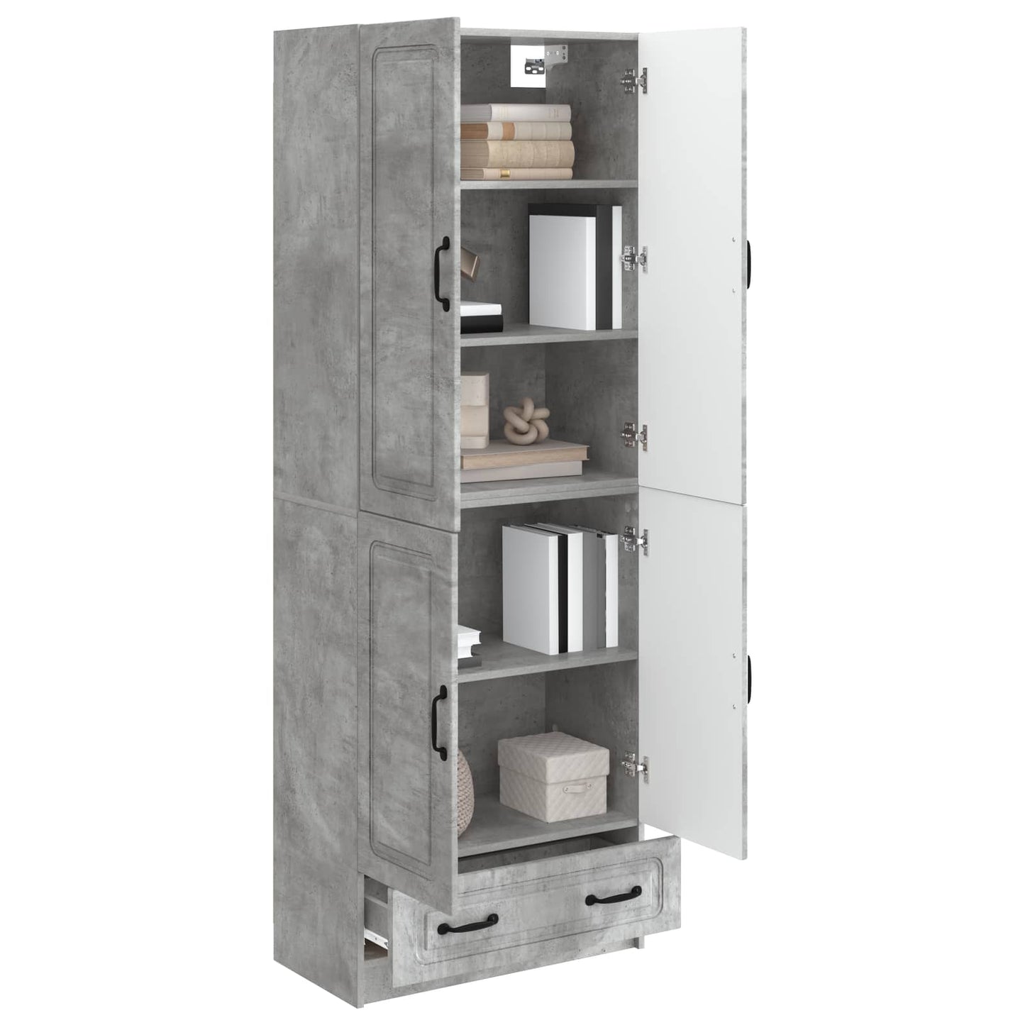vidaXL Cabinet Set 2 pcs Concrete Grey Engineered Wood