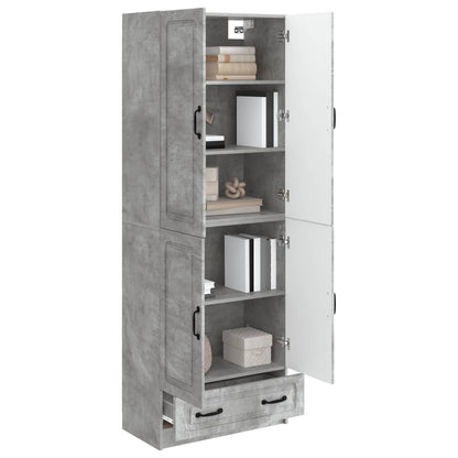 vidaXL Cabinet Set 2 pcs Concrete Grey Engineered Wood