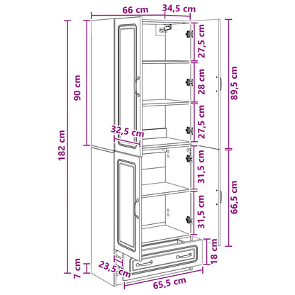 vidaXL Cabinet Set 2 pcs Concrete Grey Engineered Wood