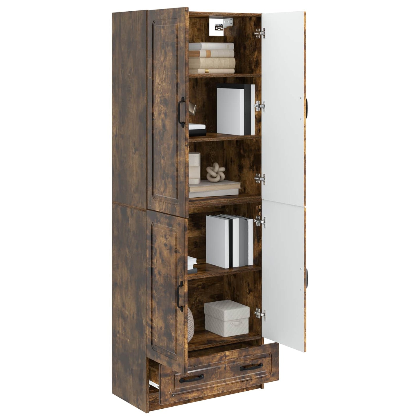 vidaXL Cabinet Set 2 pcs Smoked Oak Engineered Wood