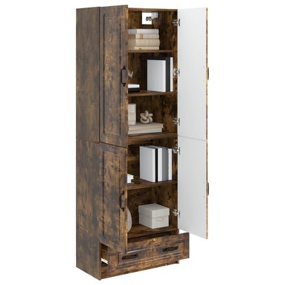 vidaXL Cabinet Set 2 pcs Smoked Oak Engineered Wood