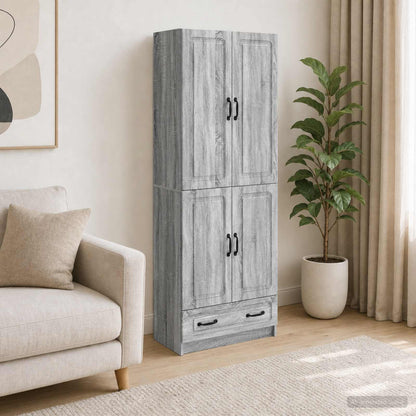 vidaXL Cabinet Set 2 pcs Grey Sonoma Engineered Wood