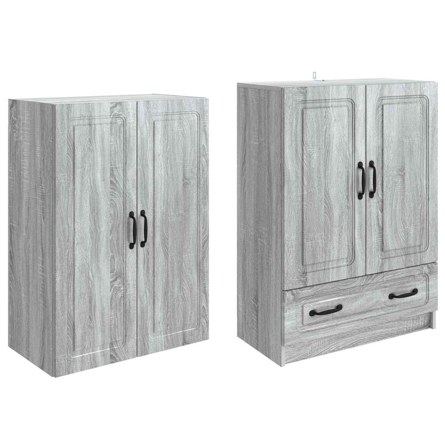 vidaXL Cabinet Set 2 pcs Grey Sonoma Engineered Wood