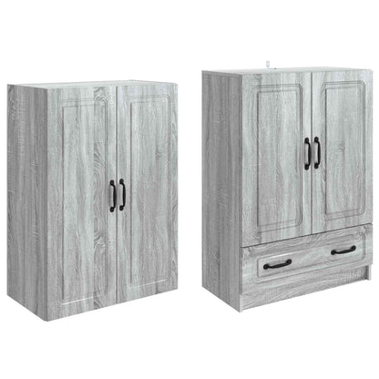 vidaXL Cabinet Set 2 pcs Grey Sonoma Engineered Wood
