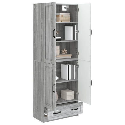 vidaXL Cabinet Set 2 pcs Grey Sonoma Engineered Wood