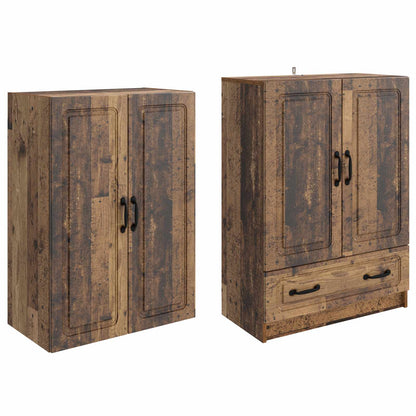 vidaXL Cabinet Set 2 pcs Old Wood Engineered Wood
