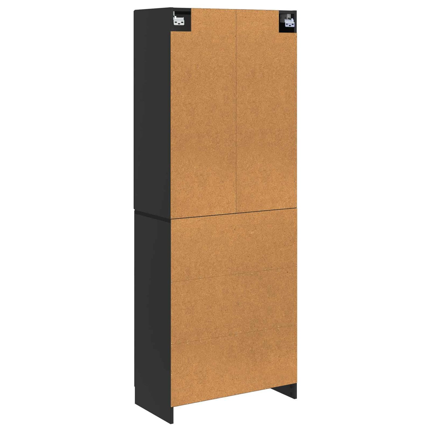 vidaXL Cabinet Set 2 pcs Black Engineered Wood
