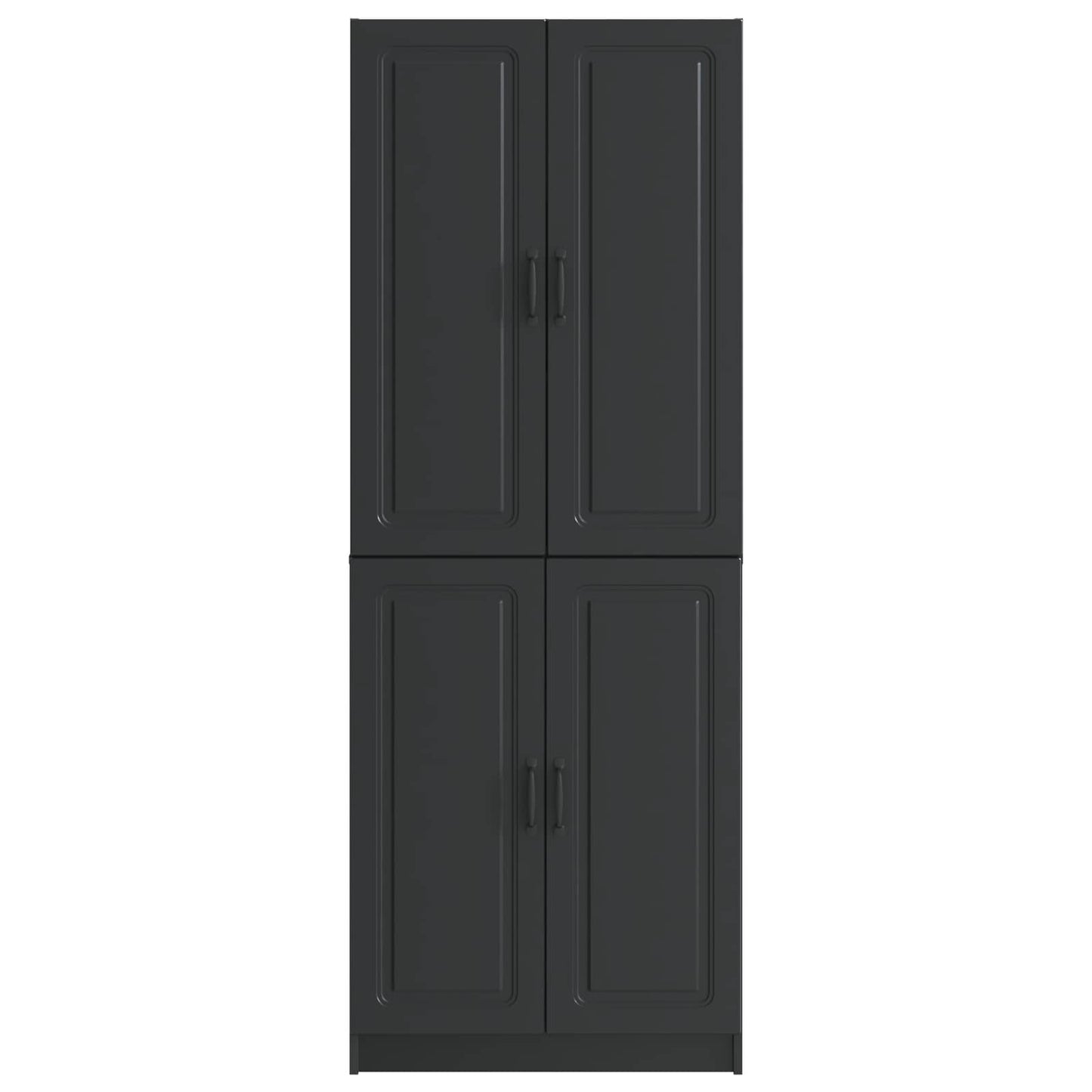 vidaXL Cabinet Set 2 pcs Black Engineered Wood