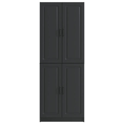 vidaXL Cabinet Set 2 pcs Black Engineered Wood