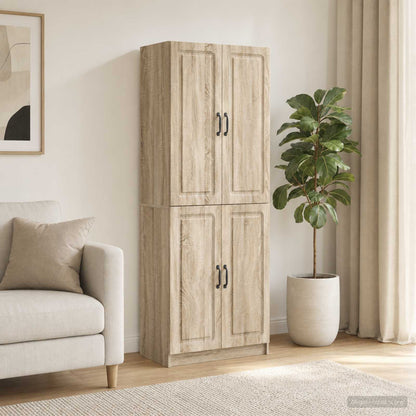 vidaXL Cabinet Set 2 pcs Sonoma Oak Engineered Wood