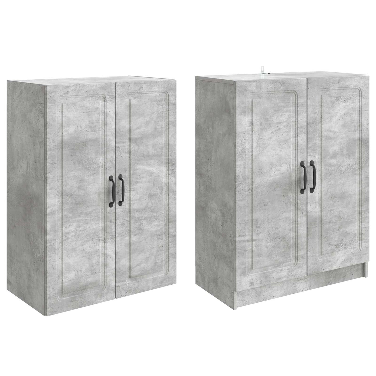 vidaXL Cabinet Set 2 pcs Concrete Grey Engineered Wood