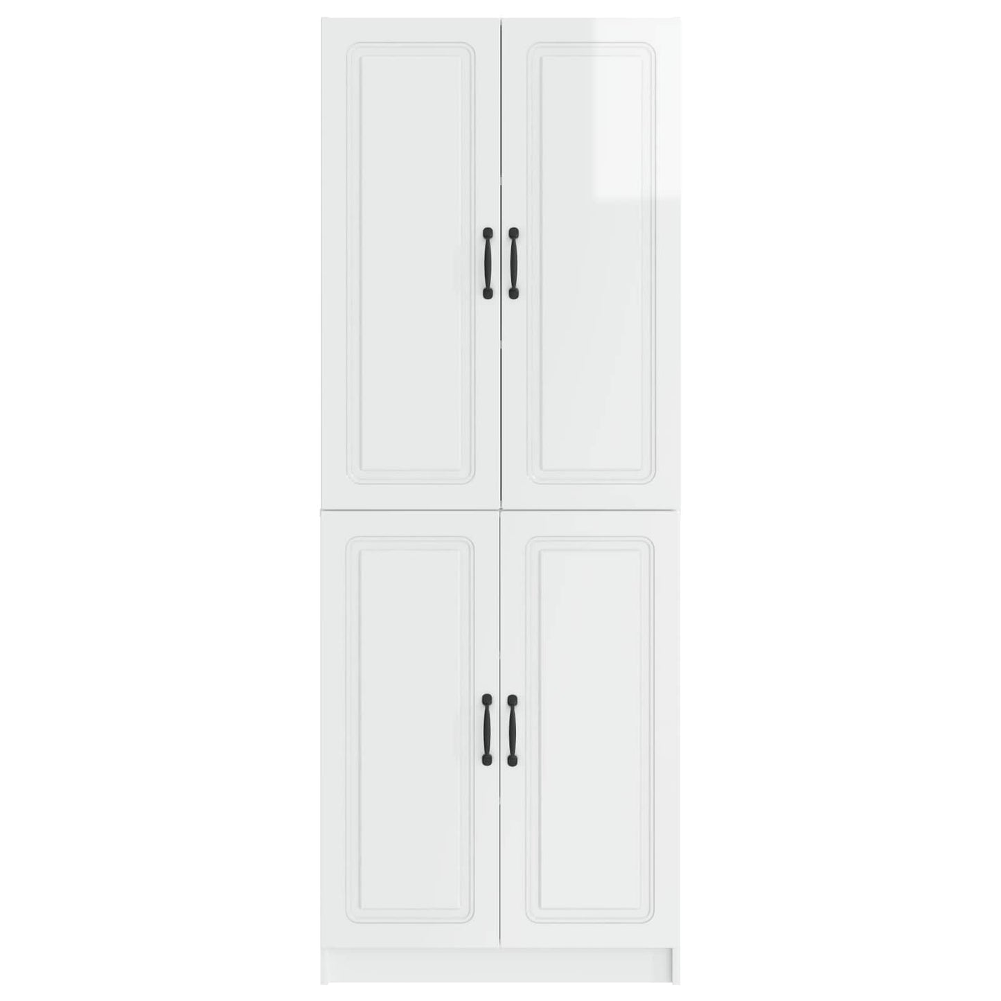 vidaXL Cabinet Set 2 pcs High Gloss White Engineered Wood