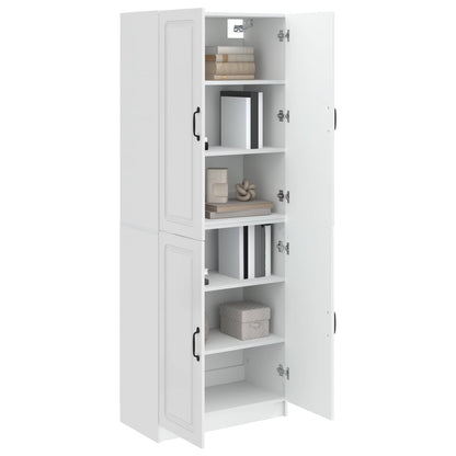 vidaXL Cabinet Set 2 pcs High Gloss White Engineered Wood