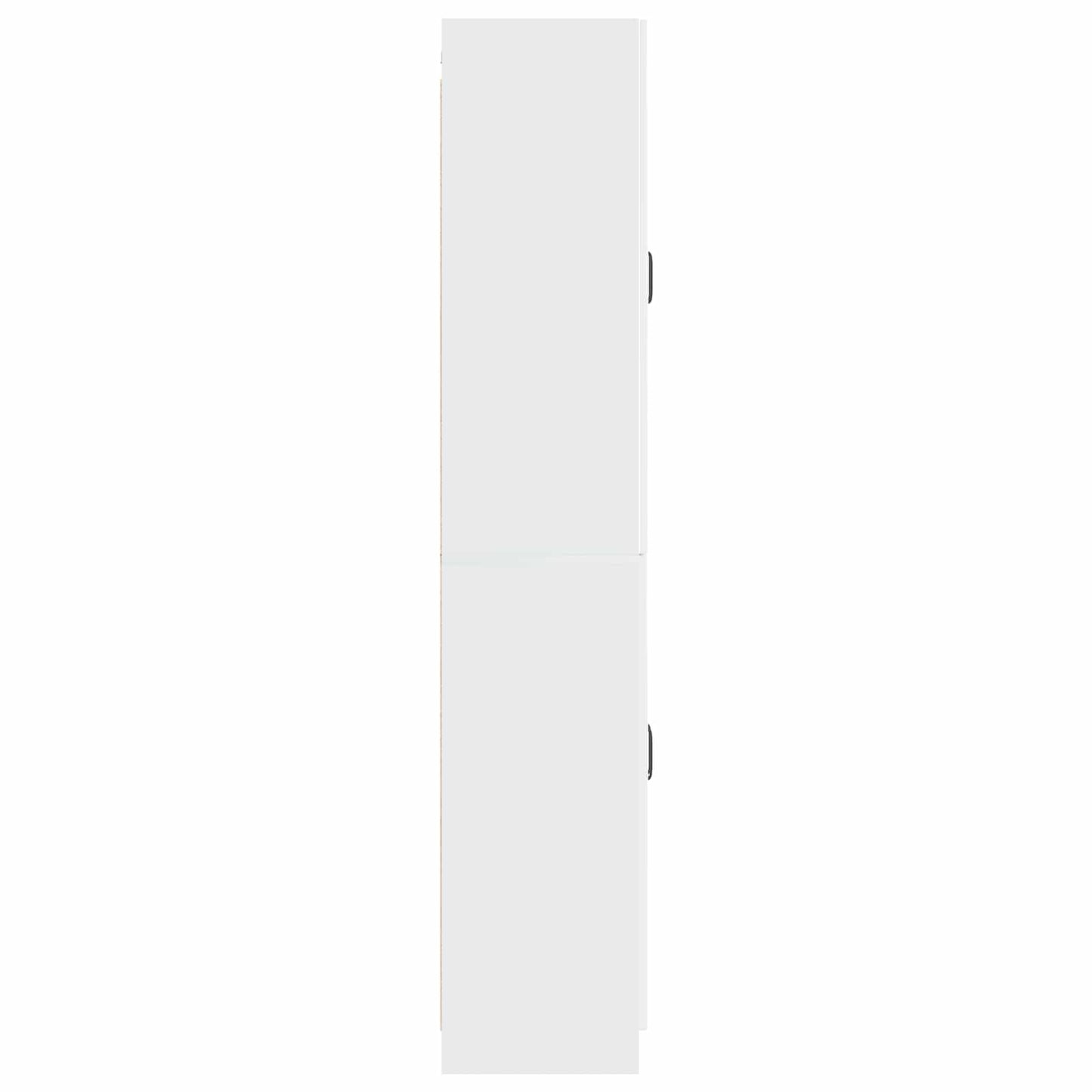 vidaXL Cabinet Set 2 pcs High Gloss White Engineered Wood