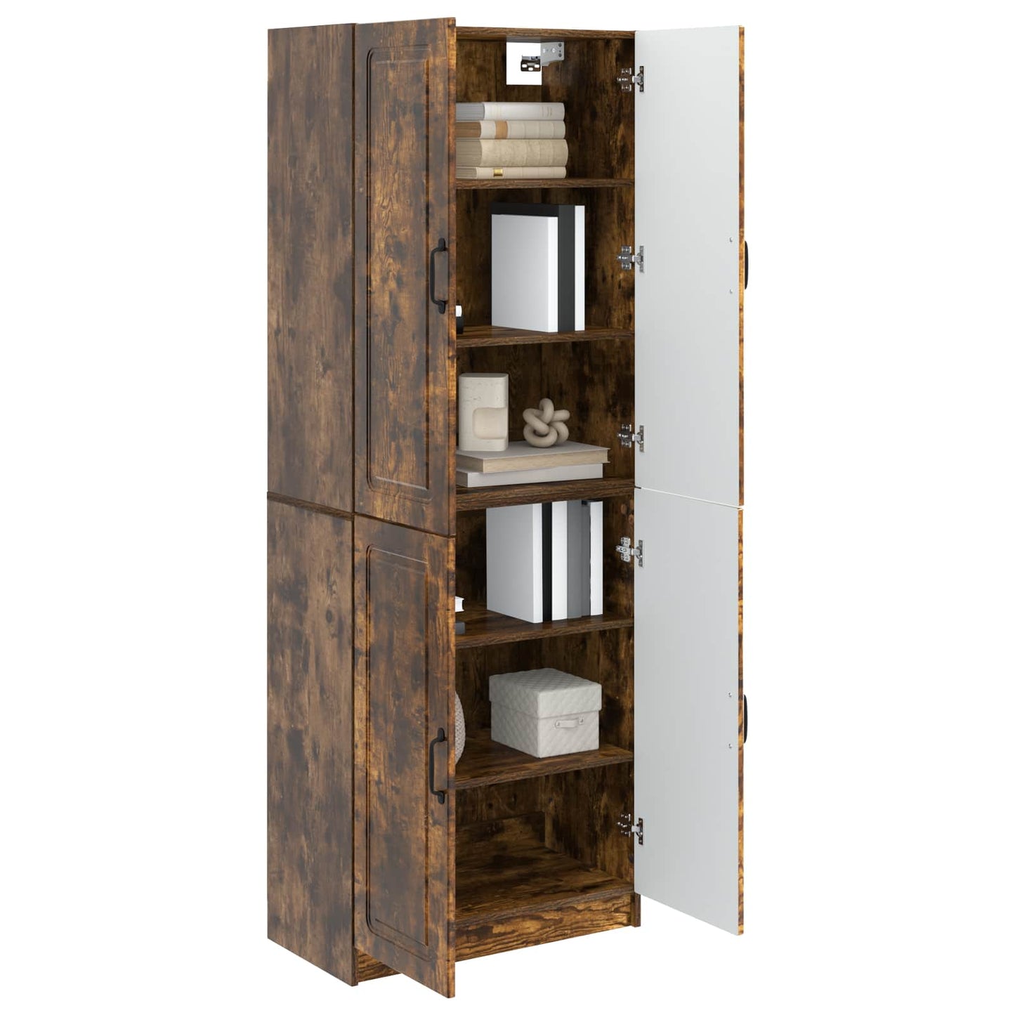vidaXL Cabinet Set 2 pcs Smoked Oak Engineered Wood