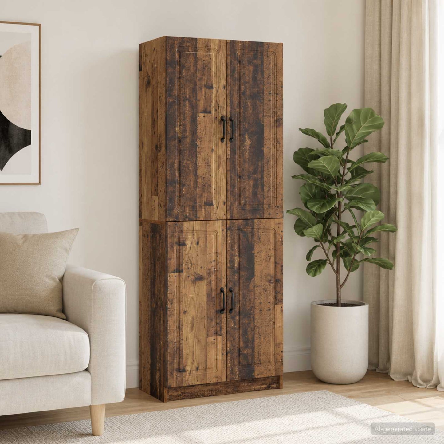 vidaXL Cabinet Set 2 pcs Engineered Wood
