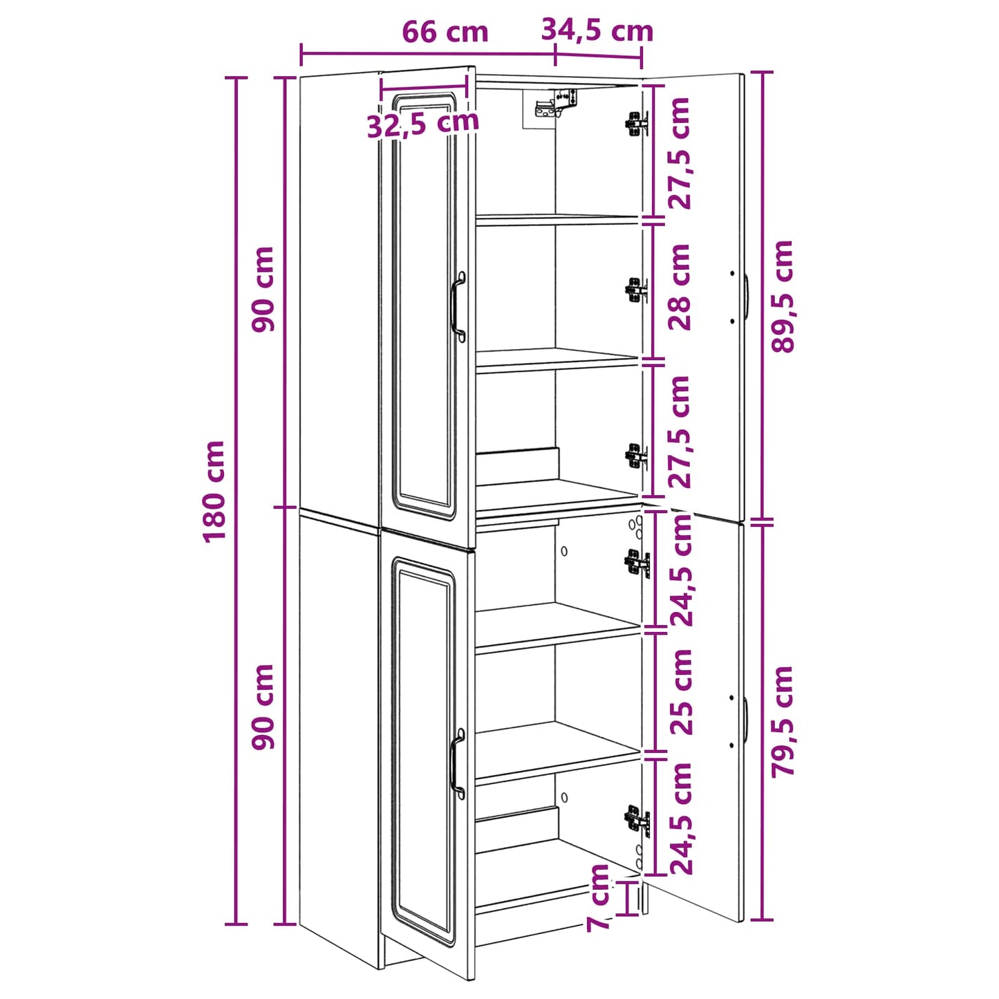vidaXL Cabinet Set 2 pcs Engineered Wood