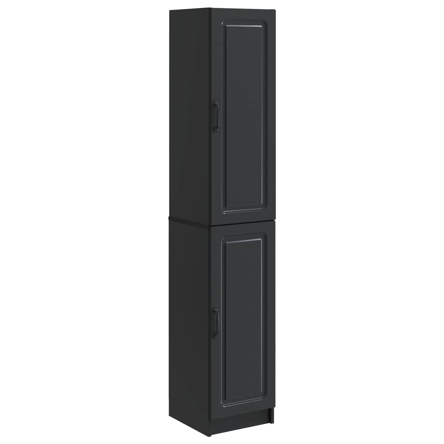 vidaXL Cabinet Set 2 pcs Black Engineered Wood