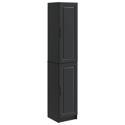 vidaXL Cabinet Set 2 pcs Black Engineered Wood
