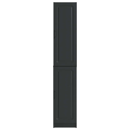 vidaXL Cabinet Set 2 pcs Black Engineered Wood