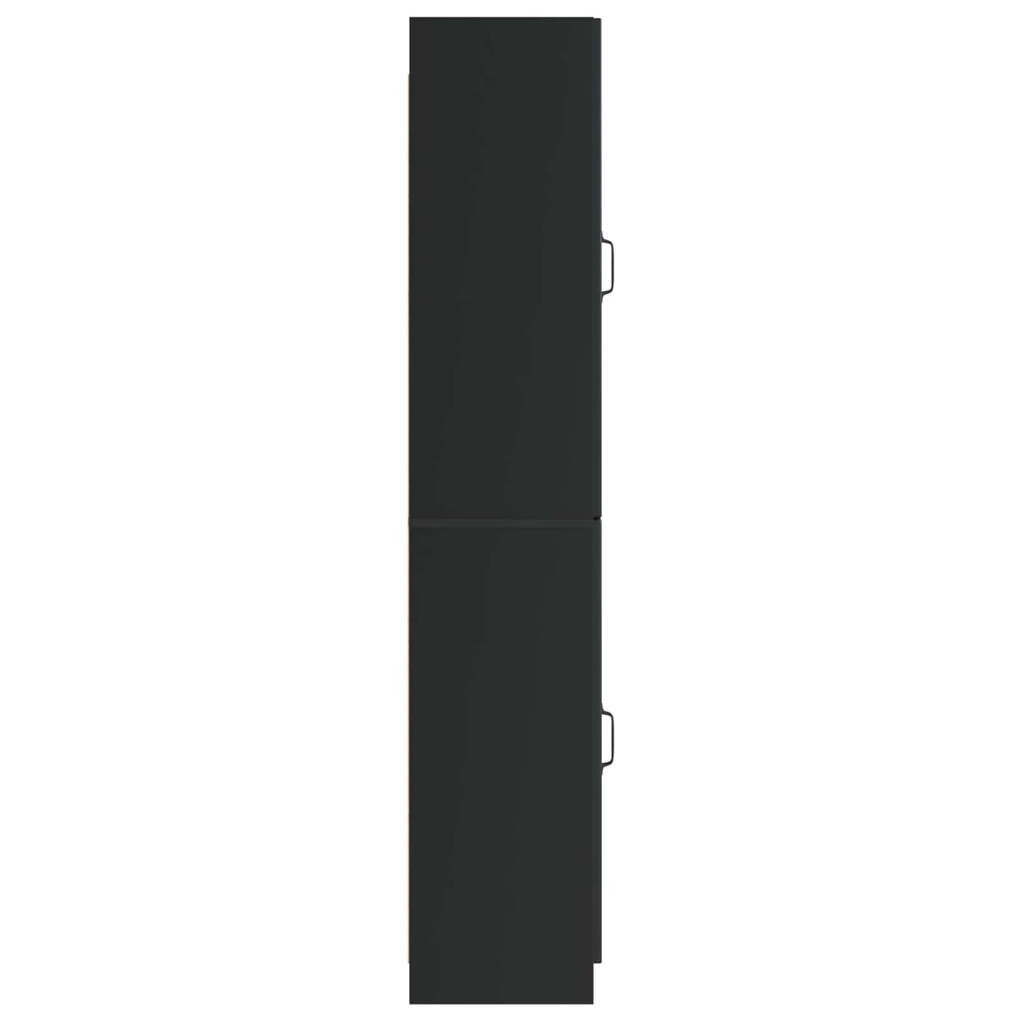 vidaXL Cabinet Set 2 pcs Black Engineered Wood