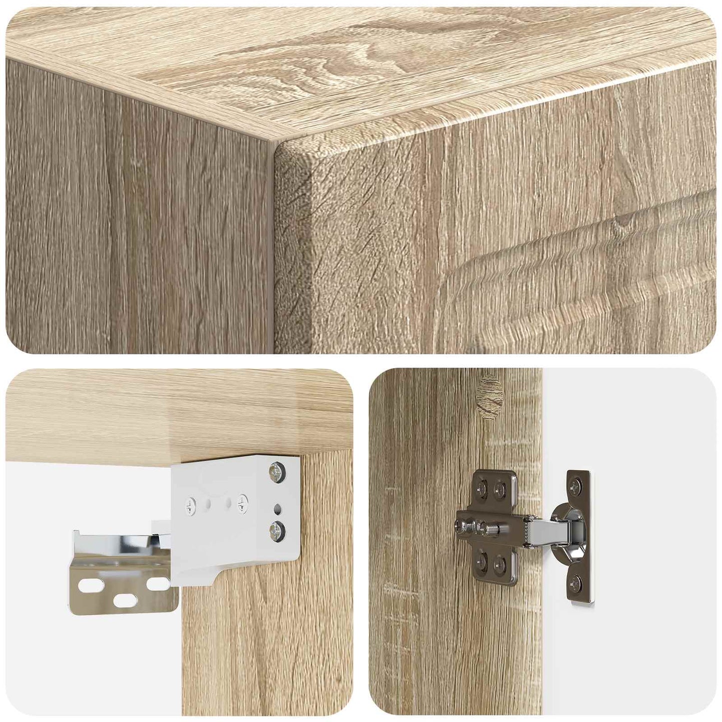 vidaXL Cabinet Set 2 pcs Sonoma Oak Engineered Wood