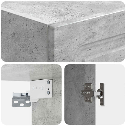 vidaXL Cabinet Set 2 pcs Concrete Grey Engineered Wood
