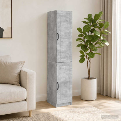 vidaXL Cabinet Set 2 pcs Concrete Grey Engineered Wood