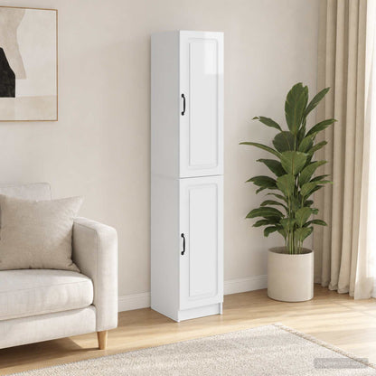 vidaXL Cabinet Set 2 pcs High Gloss White Engineered Wood