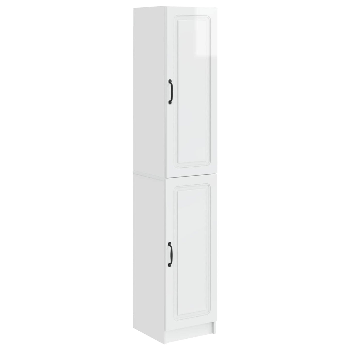 vidaXL Cabinet Set 2 pcs High Gloss White Engineered Wood