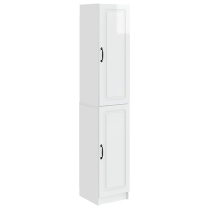 vidaXL Cabinet Set 2 pcs High Gloss White Engineered Wood