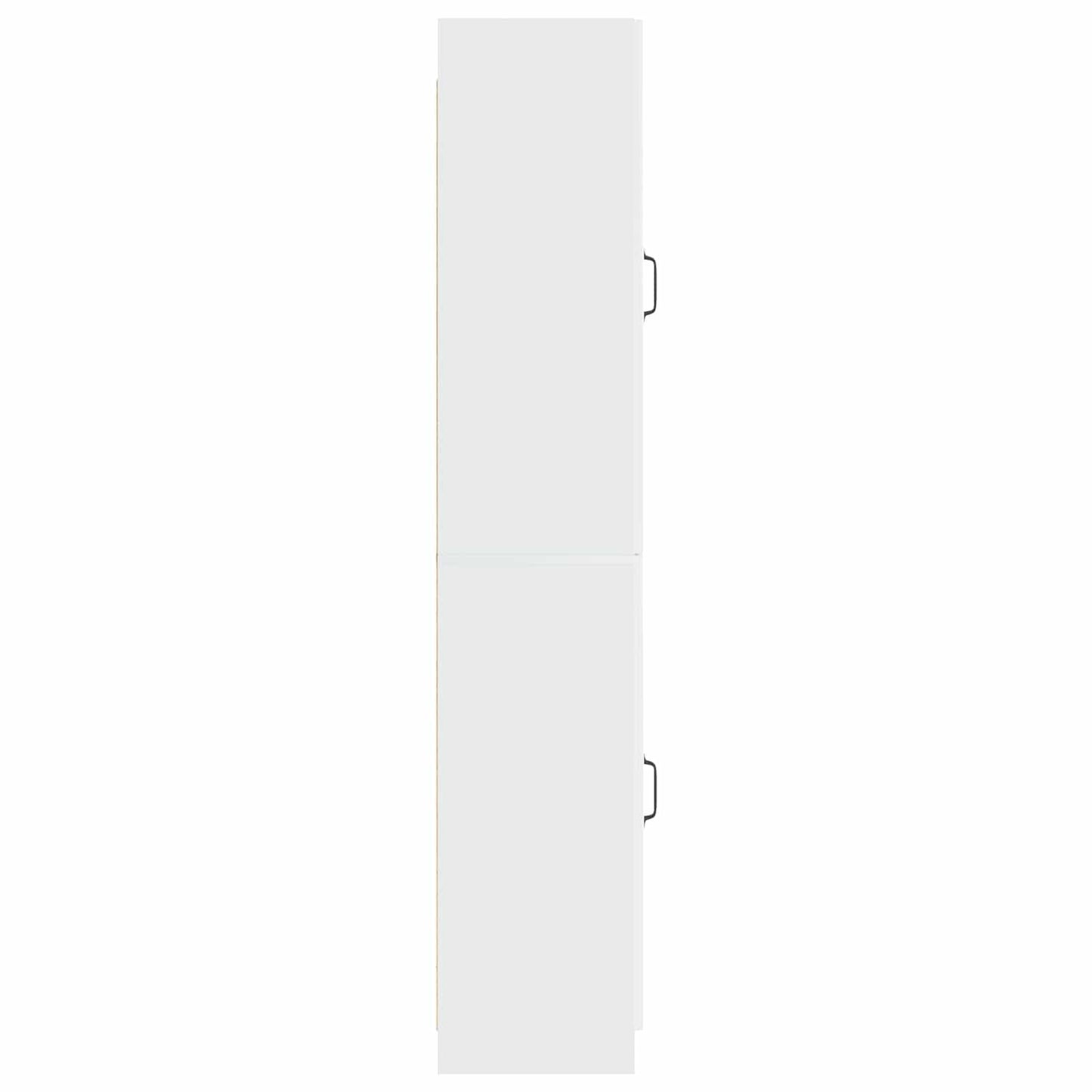 vidaXL Cabinet Set 2 pcs High Gloss White Engineered Wood