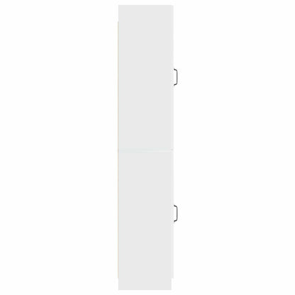 vidaXL Cabinet Set 2 pcs High Gloss White Engineered Wood