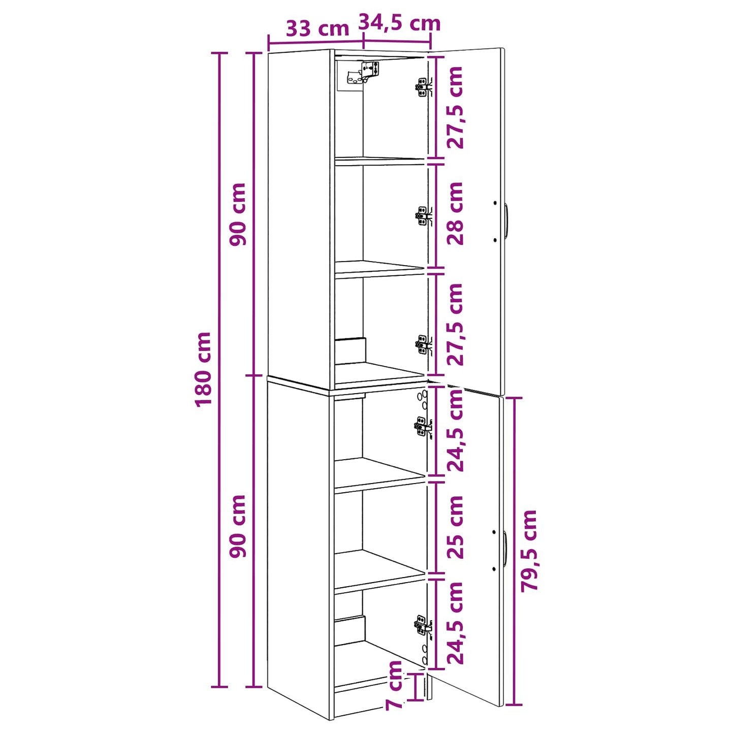 vidaXL Cabinet Set 2 pcs Engineered Wood