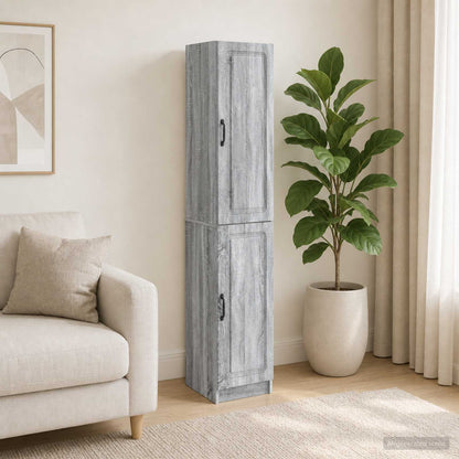 vidaXL Cabinet Set 2 pcs Grey Sonoma Engineered Wood