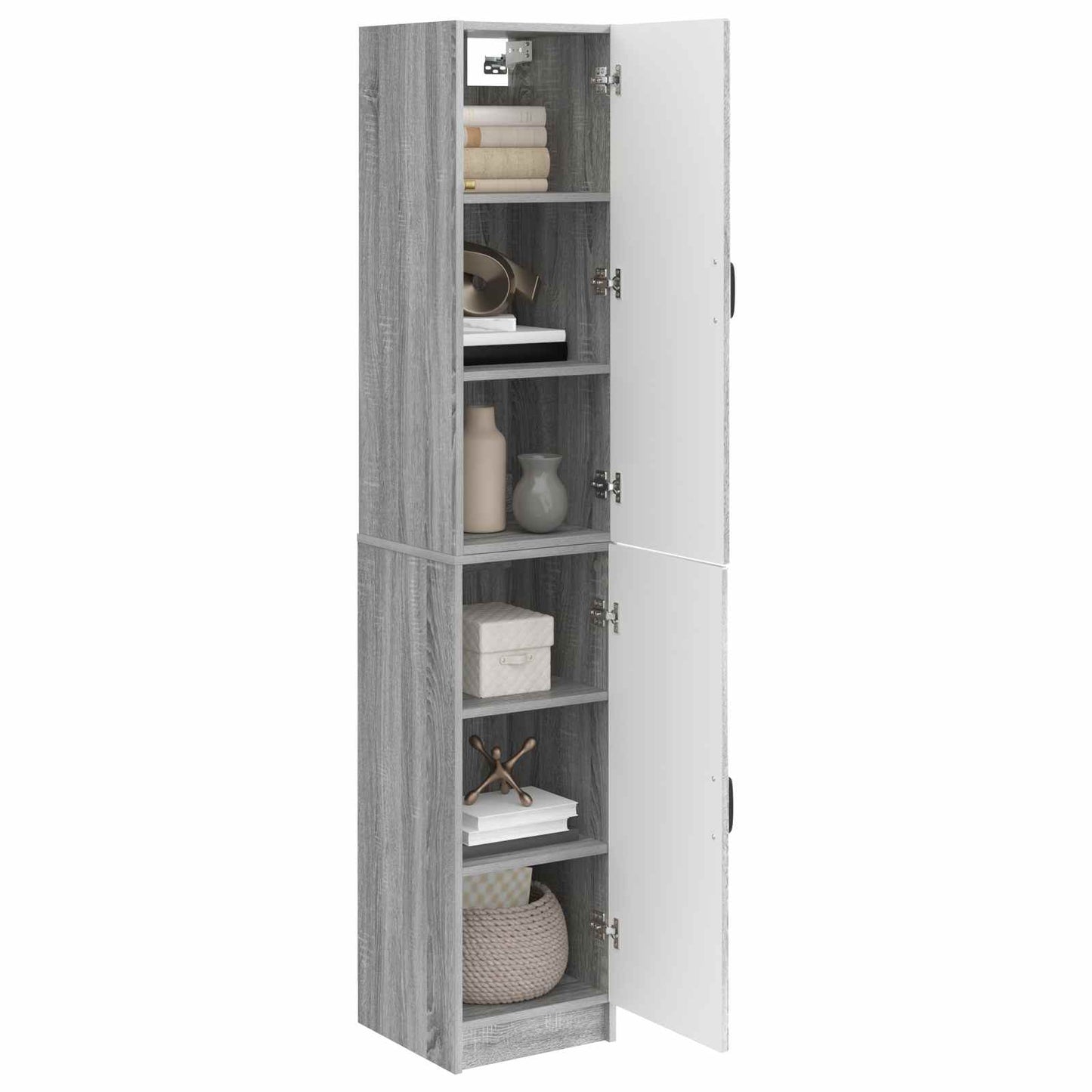 vidaXL Cabinet Set 2 pcs Grey Sonoma Engineered Wood