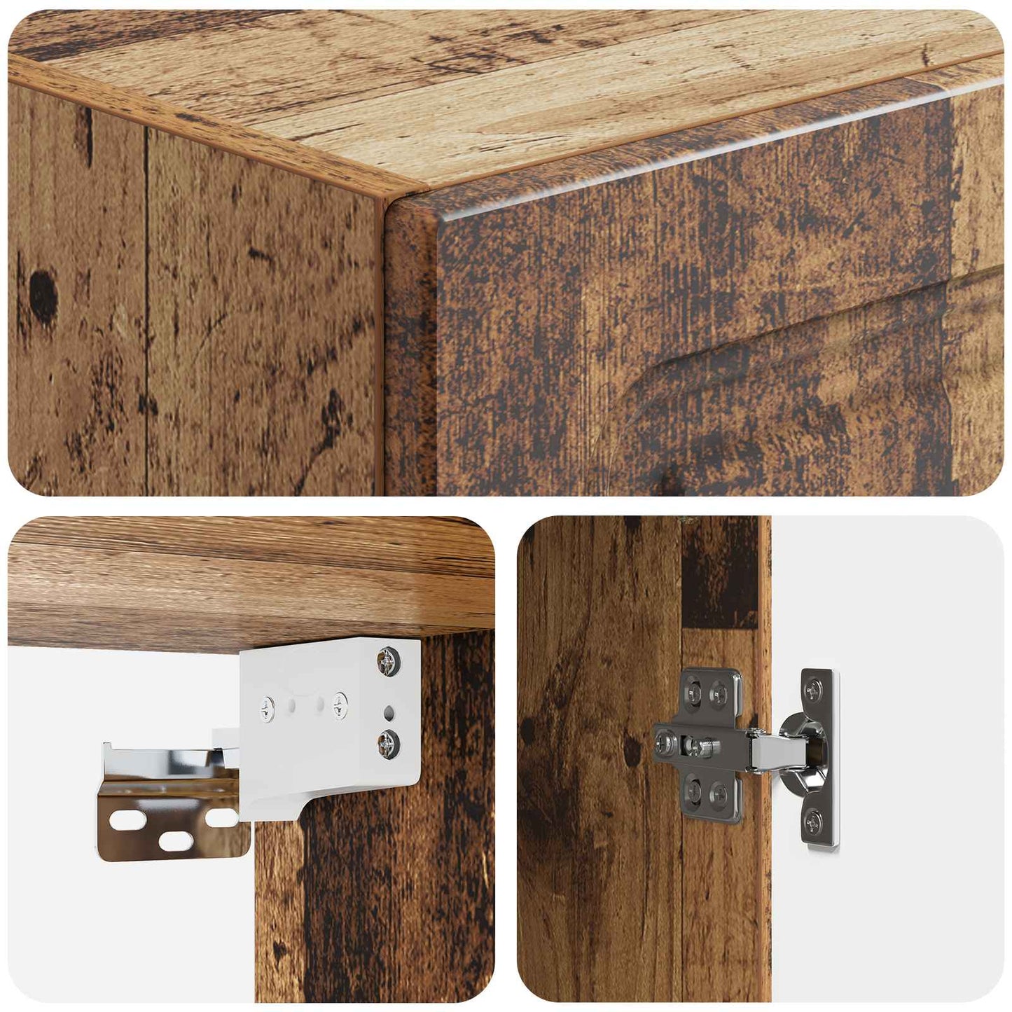 vidaXL Cabinet Set 2 pcs Old Wood Engineered Wood