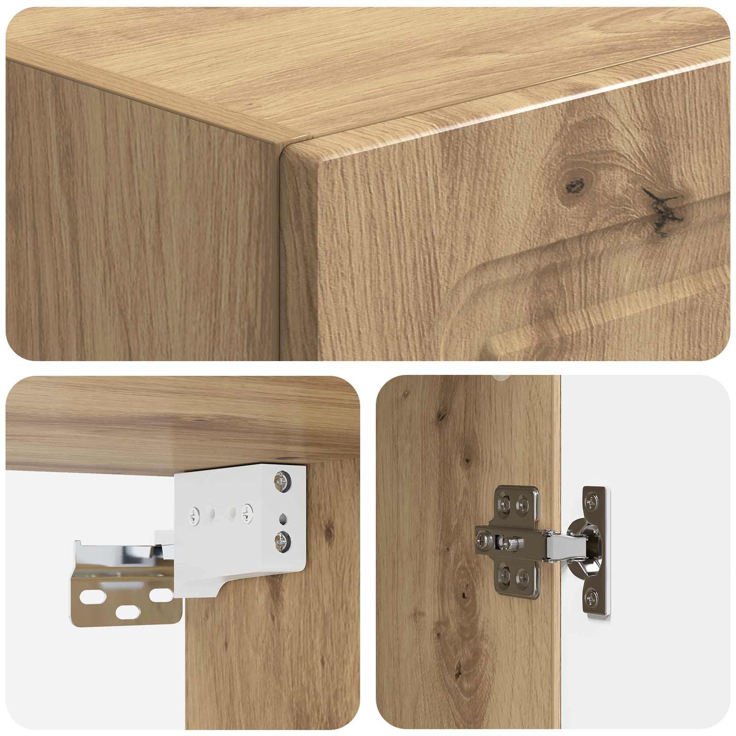 vidaXL Cabinet Set 2 pcs Artisan Oak Engineered Wood