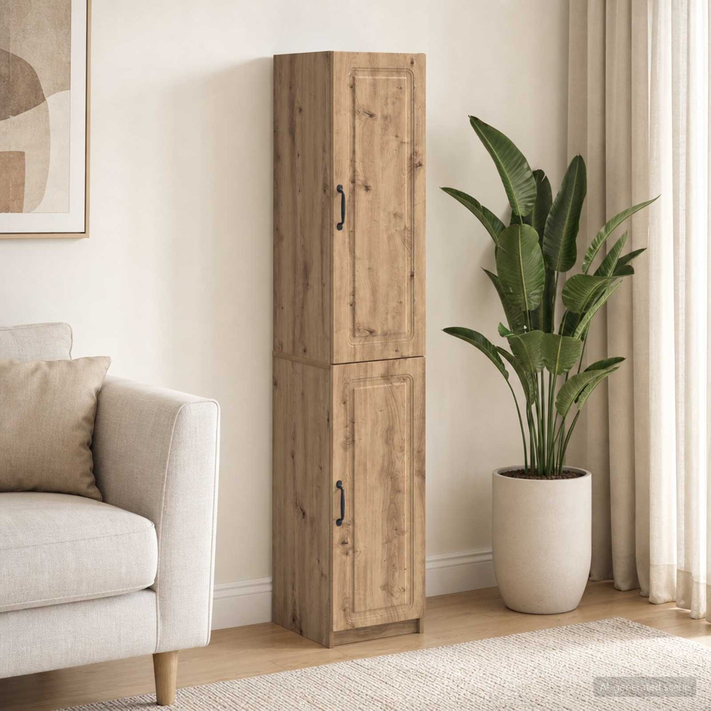 vidaXL Cabinet Set 2 pcs Artisan Oak Engineered Wood