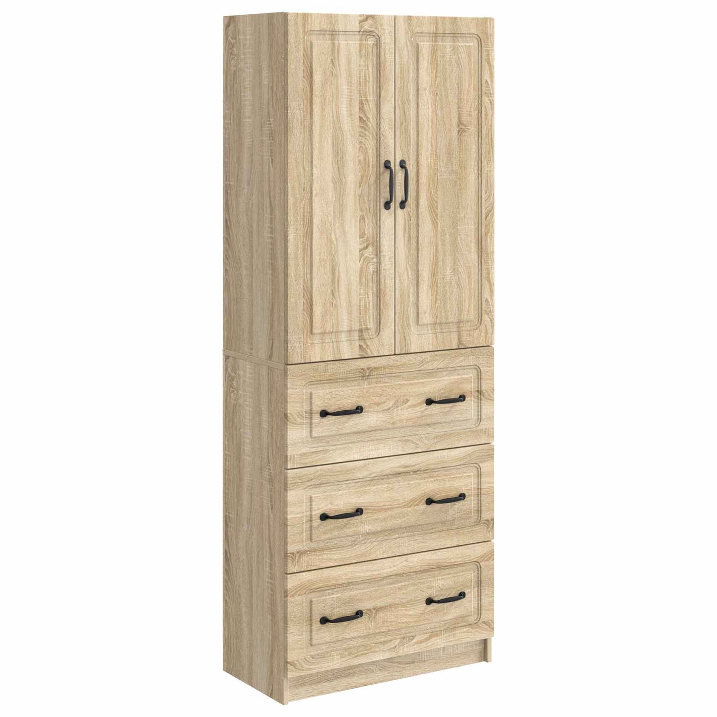 vidaXL Cabinet Set 2 pcs 66 x 34.5 x 87 cm Engineered Wood Sonoma Oak
