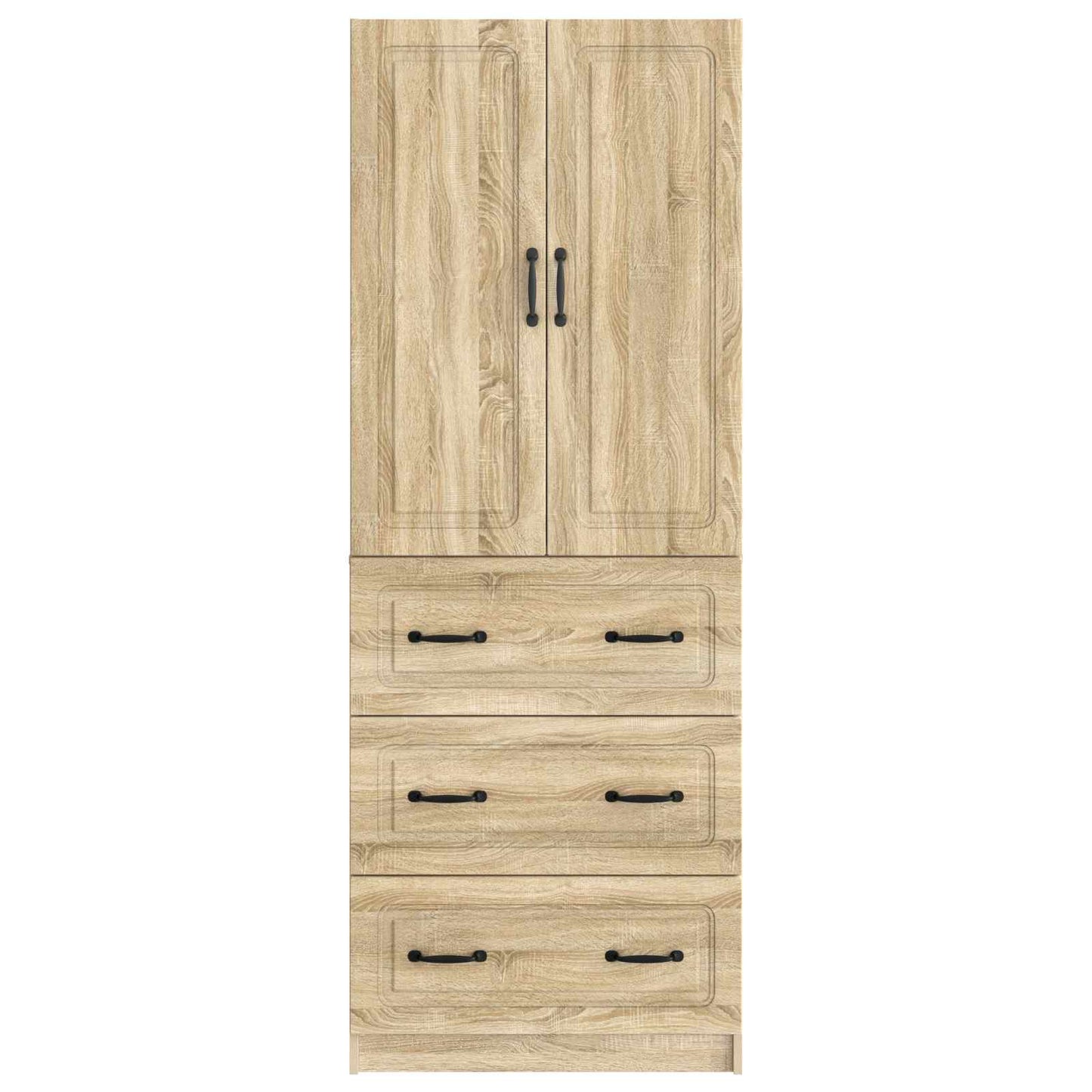 vidaXL Cabinet Set 2 pcs 66 x 34.5 x 87 cm Engineered Wood Sonoma Oak