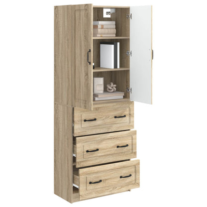vidaXL Cabinet Set 2 pcs 66 x 34.5 x 87 cm Engineered Wood Sonoma Oak