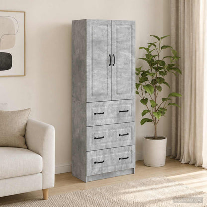 vidaXL Cabinet Set 2 pcs Concrete Grey 66 x 34.5 x 87 cm