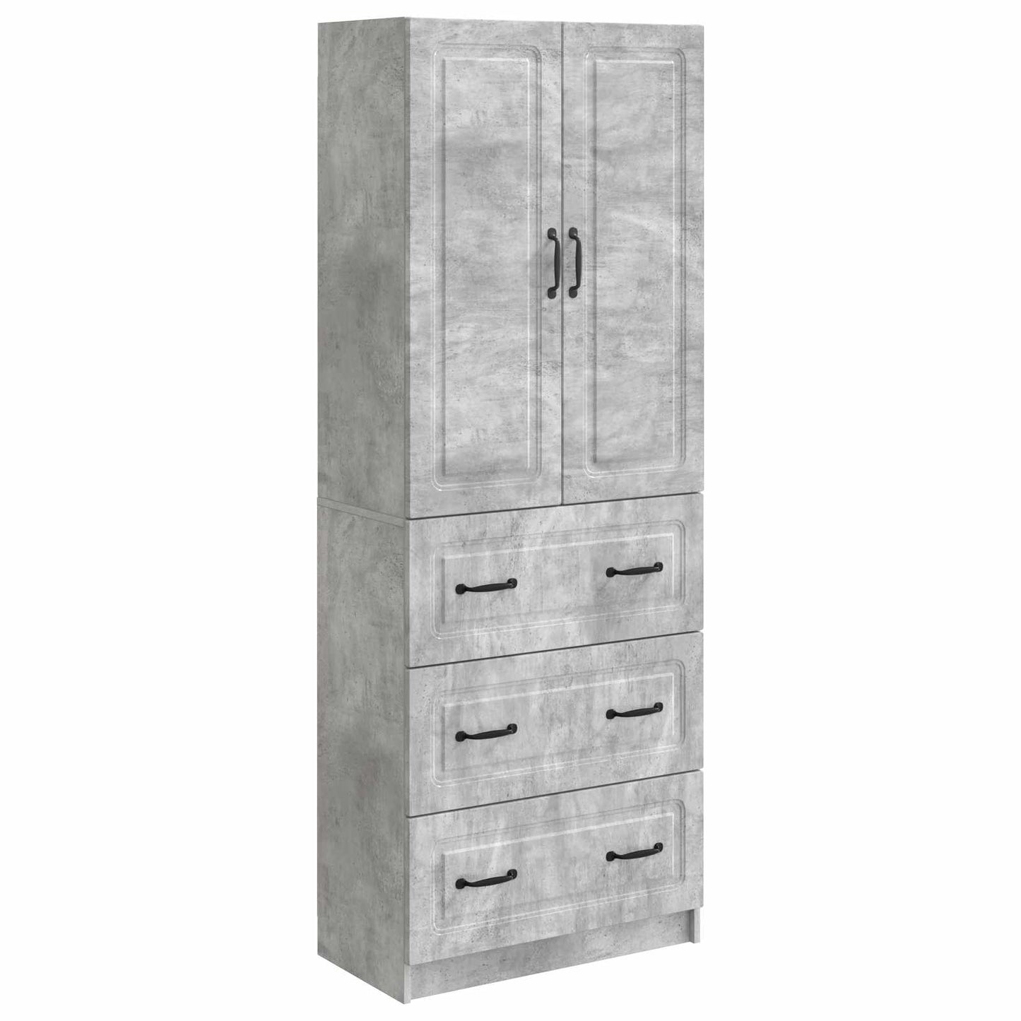 vidaXL Cabinet Set 2 pcs Concrete Grey 66 x 34.5 x 87 cm
