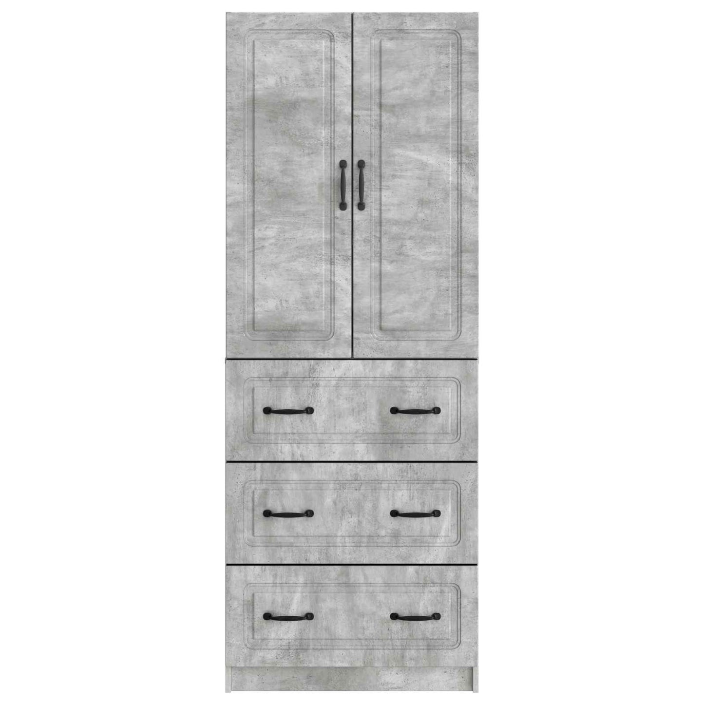vidaXL Cabinet Set 2 pcs Concrete Grey 66 x 34.5 x 87 cm